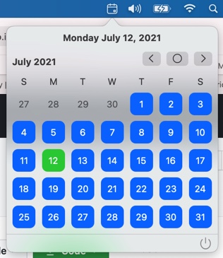 DS Calendar Bar Screenshot